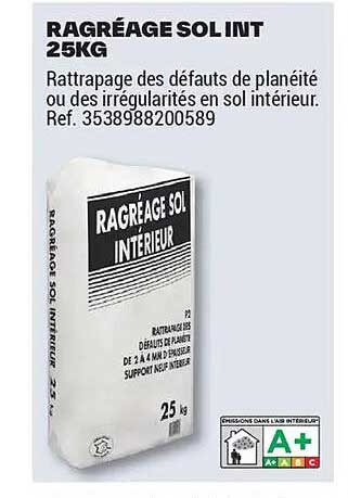RAGRÉAGE SOL INT 25KG