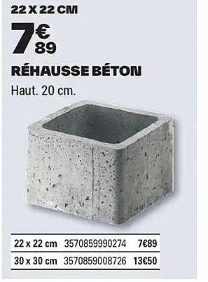 RÉHAUSSE BÉTON