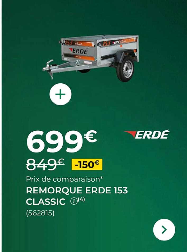 REMORQUE ERDE 153 CLASSIC