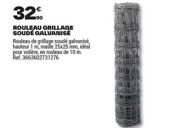 ROULEAU GRILLAGE SOUDÉ GALVANISÉ