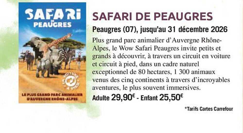 SAFARI DE PEAUGRES
