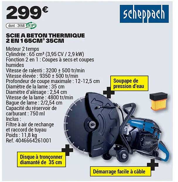 SCIE A BETON THERMIQUE 2 EN 165CM³ 35CM
