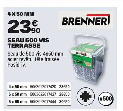SEAU 500 VIS TERRASSE