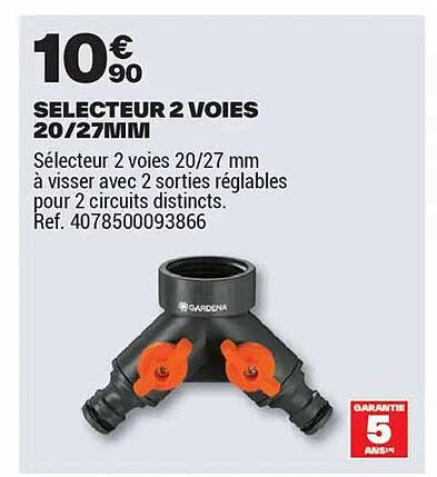SELECTEUR 2 VOIES 20/27MM