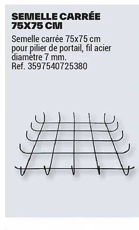 SEMELLE CARRÉE 75X75 CM