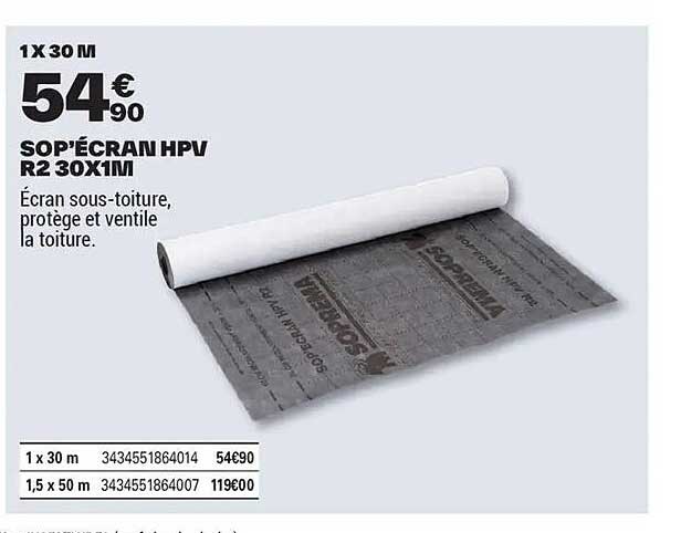 SOP' ÉCRAN HPV R2 30X1M