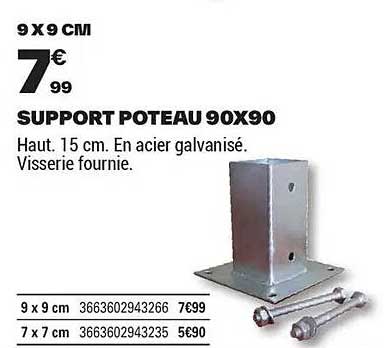 SUPPORT POTEAU 90X90