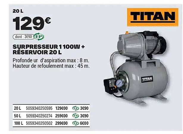 Surpresseur Eau Brico Dpt