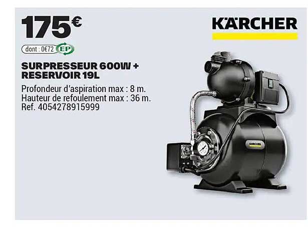 SURPRESSEUR 600W + RESERVOIR 19L