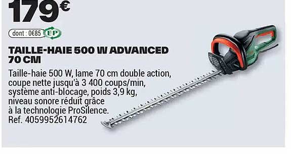 TAILLE-HAIE 500 W ADVANCED 70 CM
