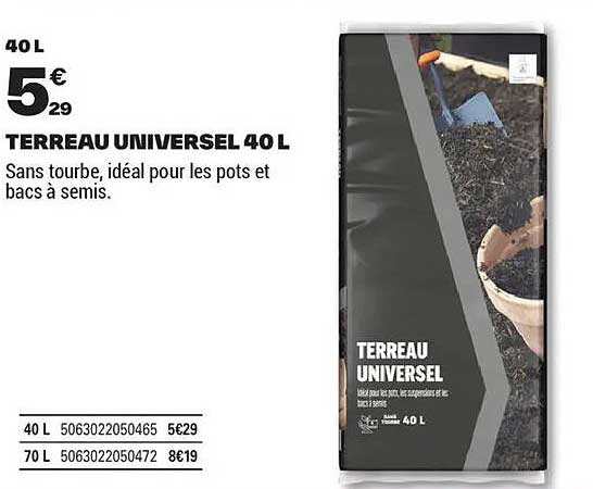 TERREAU UNIVERSEL 40 L