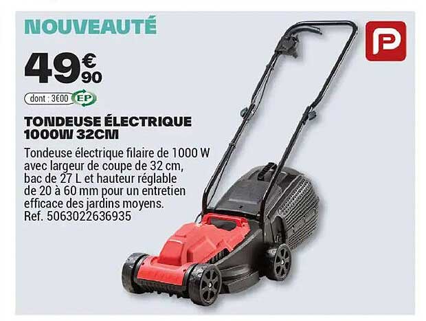 TONDEUSE ÉLECTRIQUE 1000W 32CM