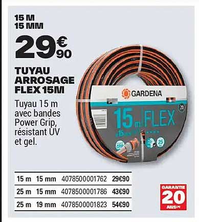 TUYAU ARROSAGE FLEX 15M
