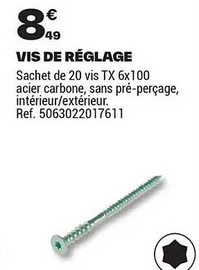 VIS DE RÉGLAGE
