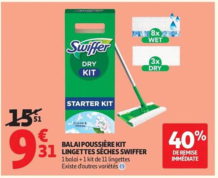 BALAi POUSSIÈRE KIT LINGETTES SÈCHES SWIFFER