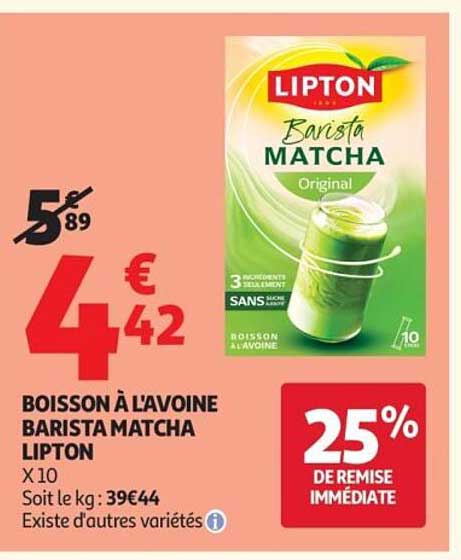 BOISSON À L'AVOINE BARISTA MATCHA LIPTON