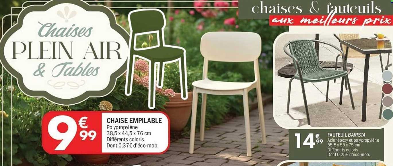CHAISE EMPILABLE