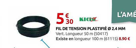 FIL DE TENSION PLASTIFIÉ Ø 2.4 MM