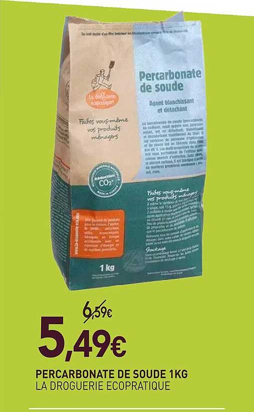 PERCARBONATE DE SOUDE 1KG LA DROGUERIE ECPORATIQUE