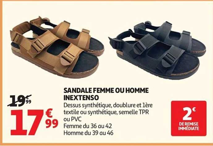 SANDALE FEMME OU HOMME INEXTENSO