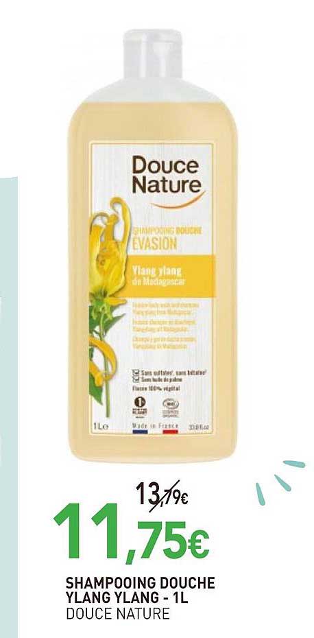 SHAMPOOING DOUCHE YLANG YLANG - 1L DOUCE NATURE