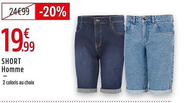 SHORT Homme – 2 coloris au choix