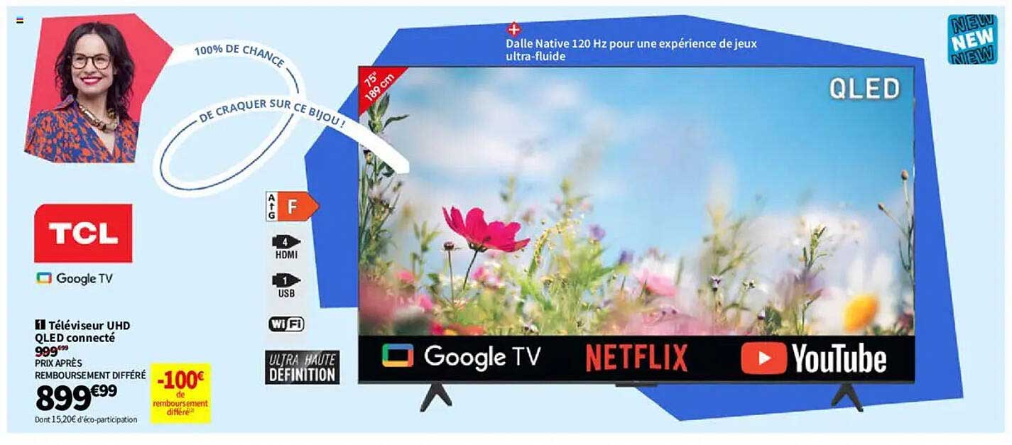 1 Téléviseur UHD QLED connecté