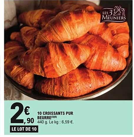 10 CROISSANTS PUR BEURRE