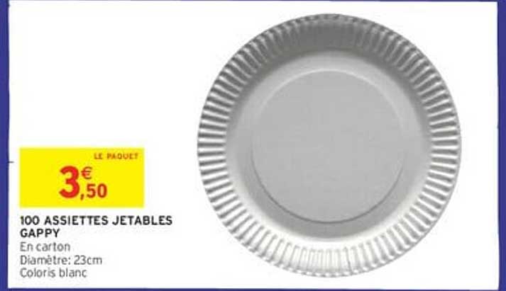100 ASSIETTES JETABLES GAPPY