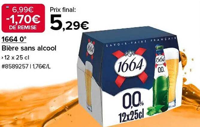 1664 0° Bière sans alcool