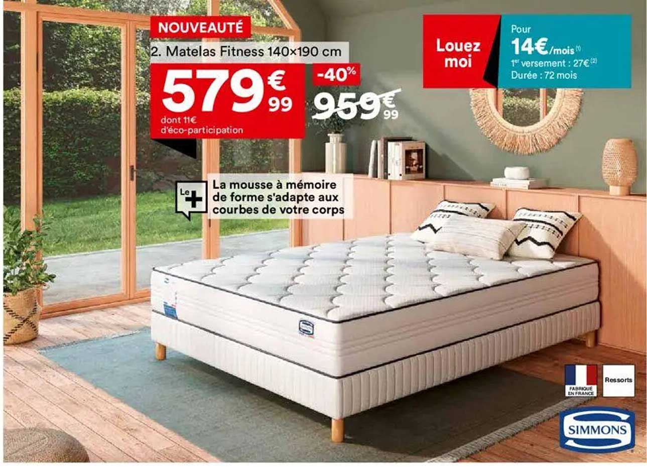 2. Matelas Fitness 140x190 cm