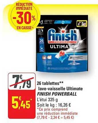 26 tablettes lave-vaisselle Ultimate FINISH POWERBALL
