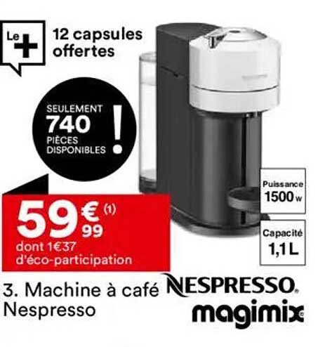 3. Machine à café Nespresso Magimix