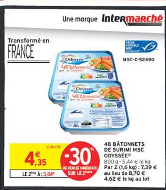 48 BÂTONNETS DE SURIMI MSC ODYSSÉE