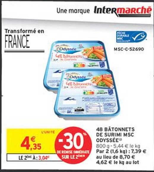 48 BÂTONNETS DE SURIMI MSC ODYSSÉE®