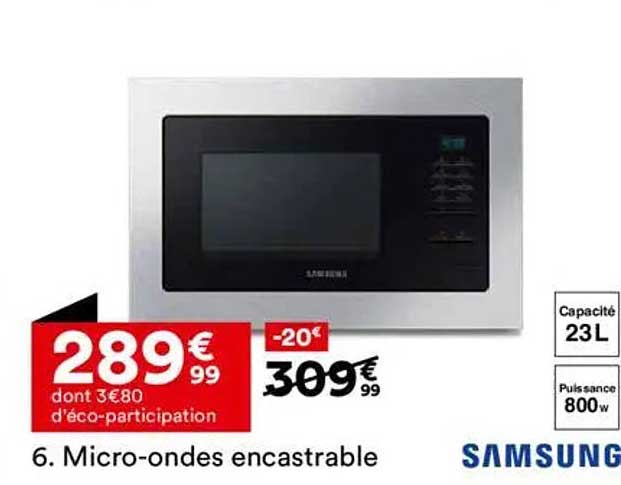 6. Micro-ondes encastrable