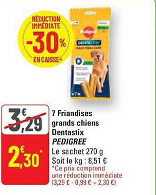 7 Friandises grands chiens Dentastix PEDIGREE