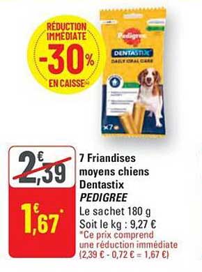 7 Friandises moyens chiens Dentastix