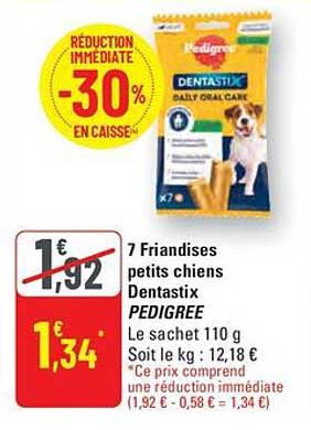 7 Friandises petits chiens Dentastix PEDIGREE