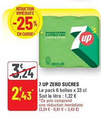 7 UP ZERO SUCRES