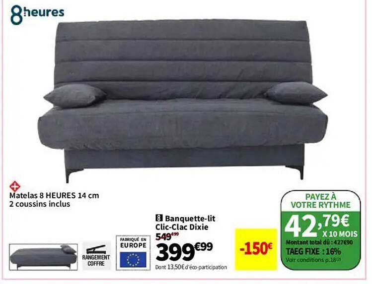 8 Banquette-lit Clic-Clac Dixie