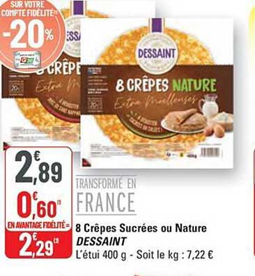 8 Crêpes Sucrées ou Nature