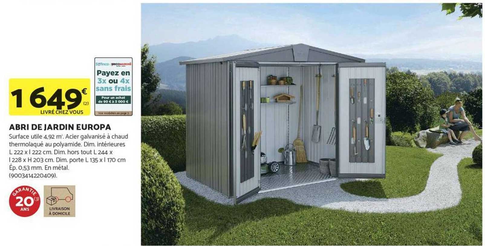 ABRI DE JARDIN EUROPA