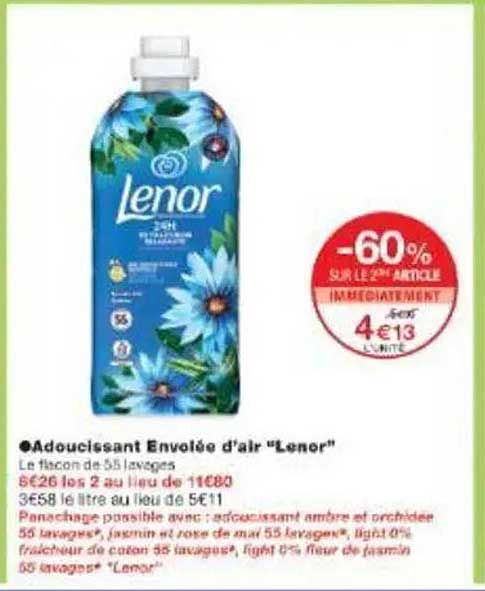 Adoucissant Envolée d'air "Lenor"