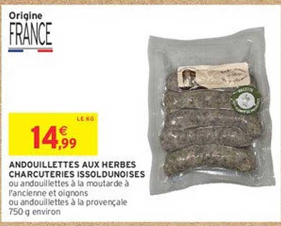 ANDOUILLETES AUX HERBES CHARCUTERIES ISSOLDUNOISES