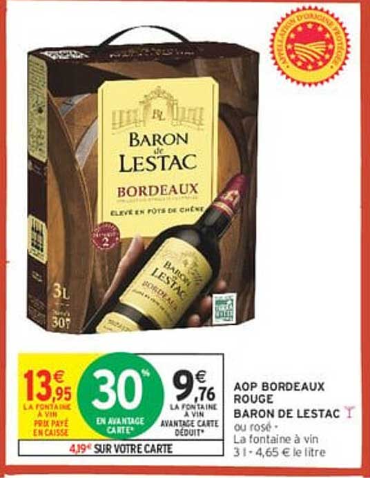AOP Bordeaux Rouge Baron de Lestac