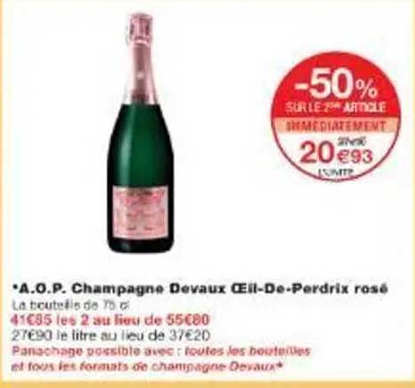 A.O.P. Champagne Devaux Ciel-De-Peau rosé