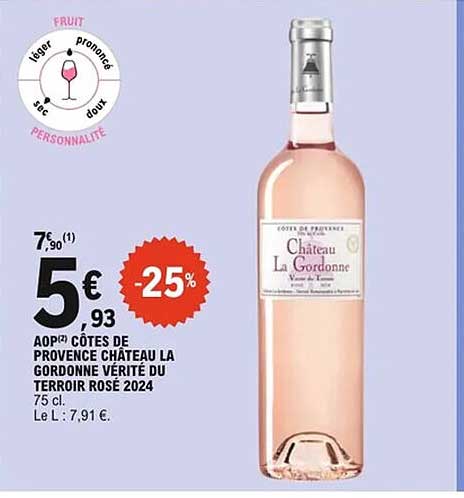 AOP Côtes de Provence Château La Gordonne Vérité du Terroir Rosé 2024