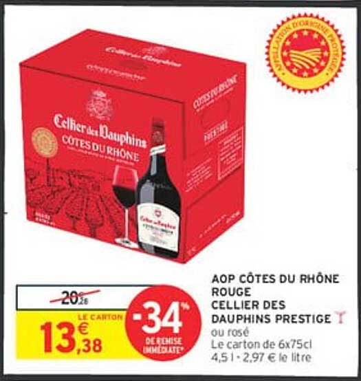 AOP CÔTES DU RHÔNE ROUGE CELLER DES DAUPHINS PRESTIGE