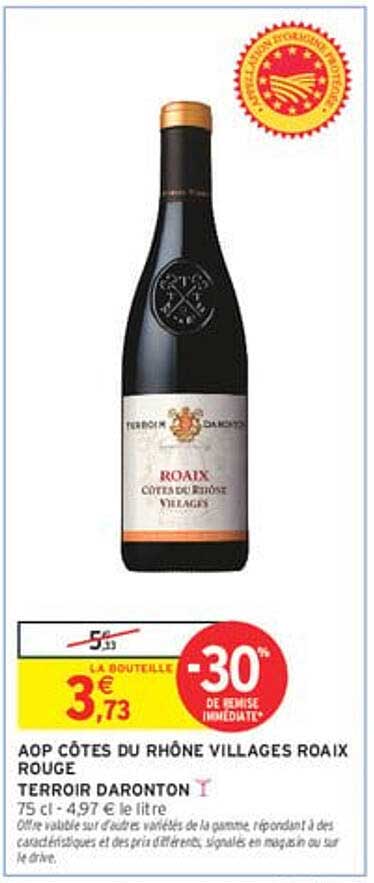 AOP CÔTES DU RHÔNE VILLAGES ROAIX ROUGE